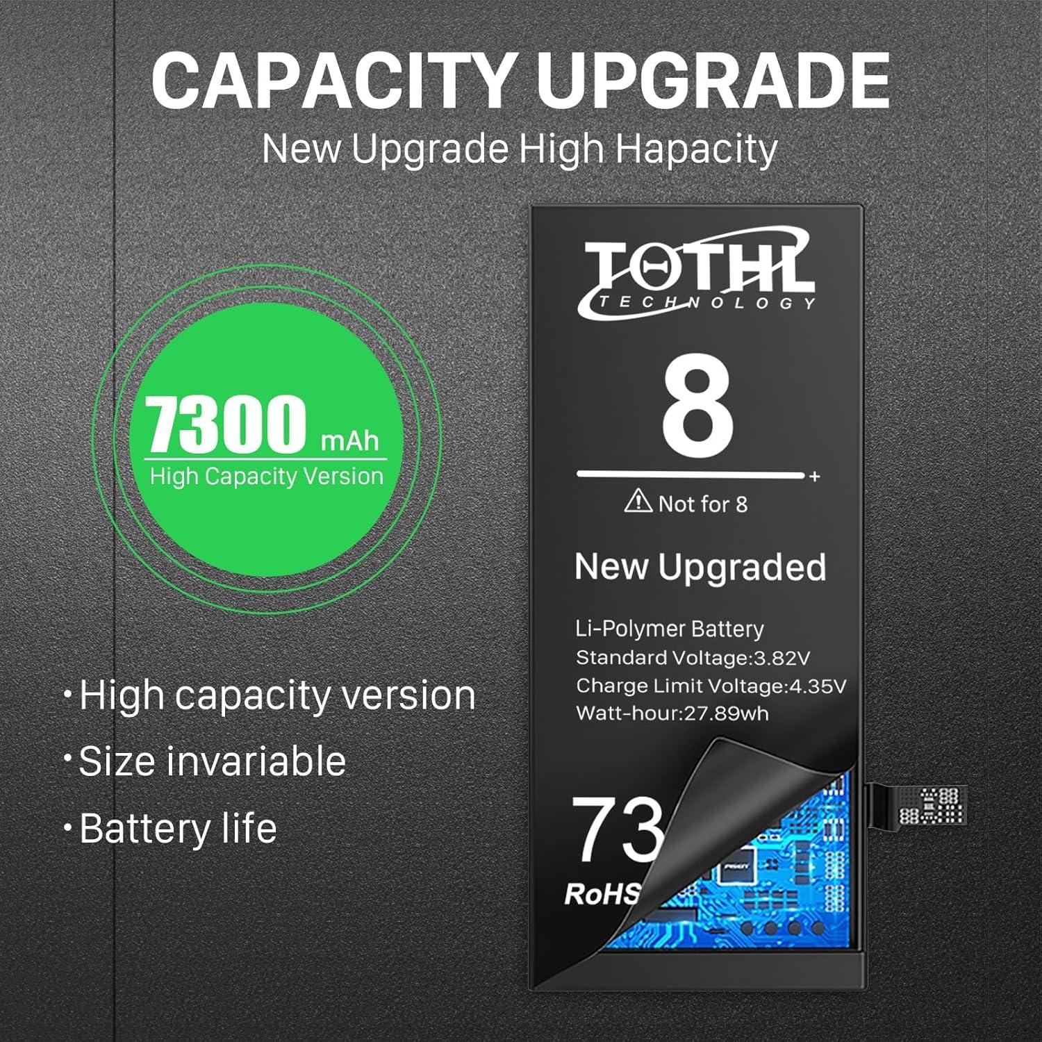Batería de Reemplazo para iPhone 8 TQTHL 7300mAh con Herramientas
