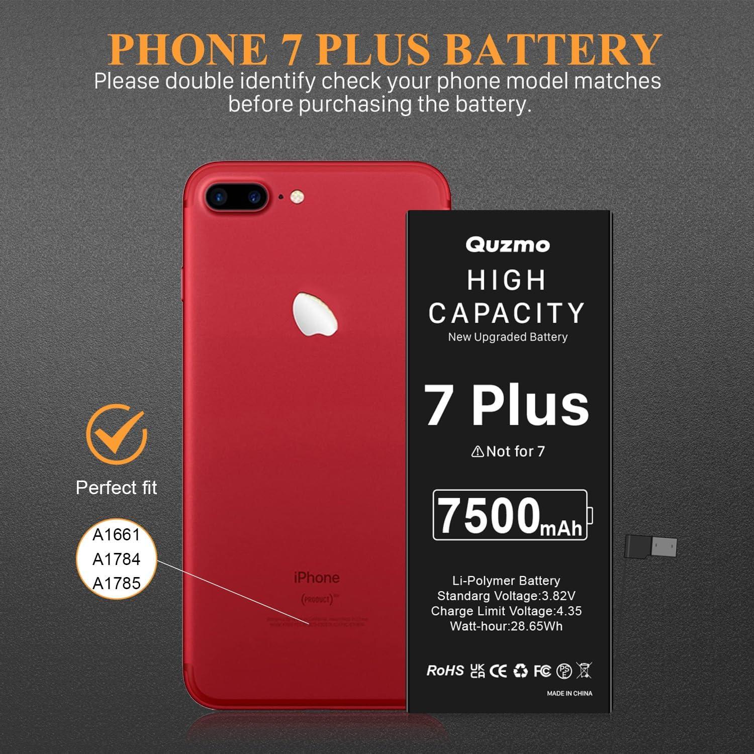 Batería de Reemplazo 7500mAh para iPhone 7 Plus - ShenZhen