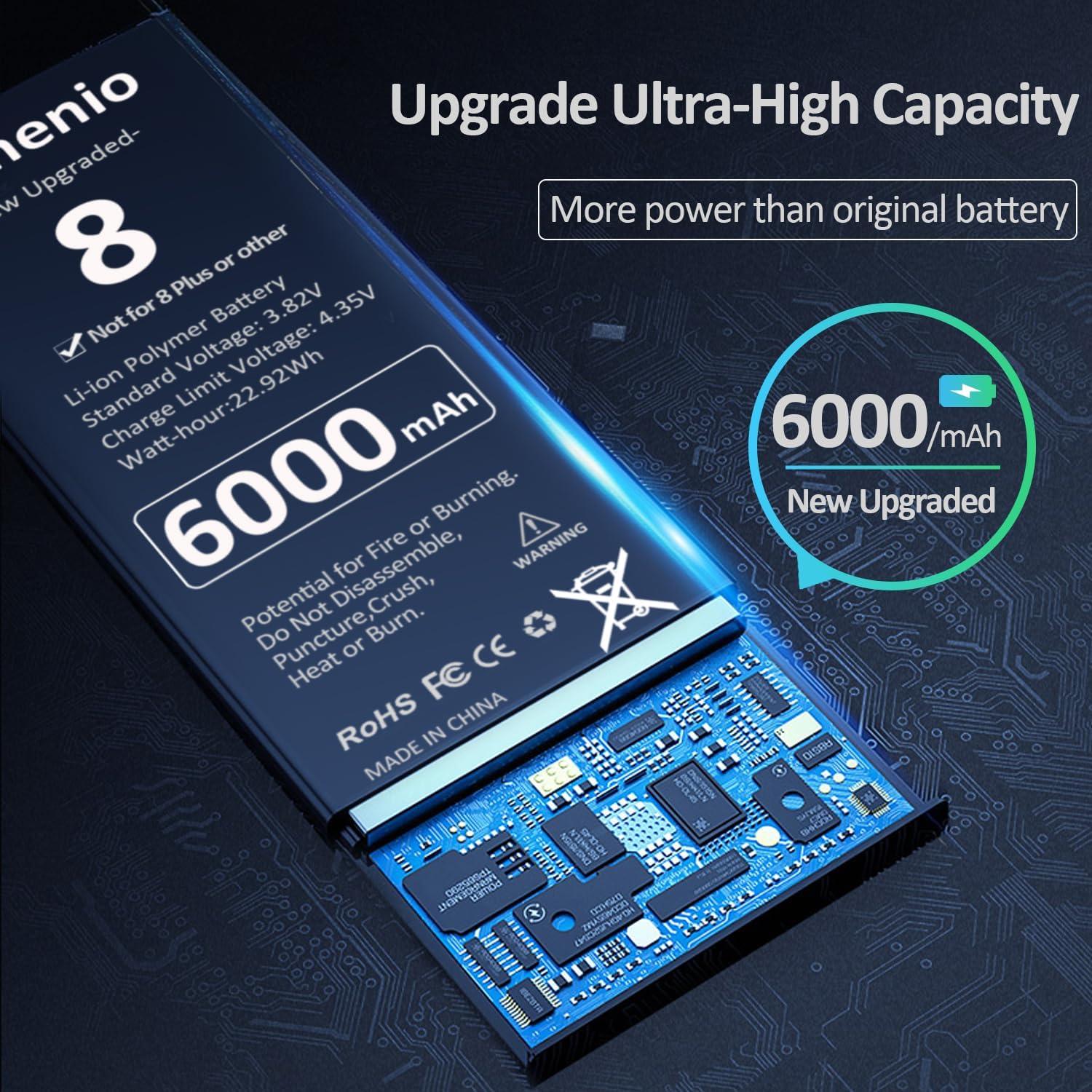 Batería de Reemplazo 6000mAh para iPhone 8 - Kit Completo