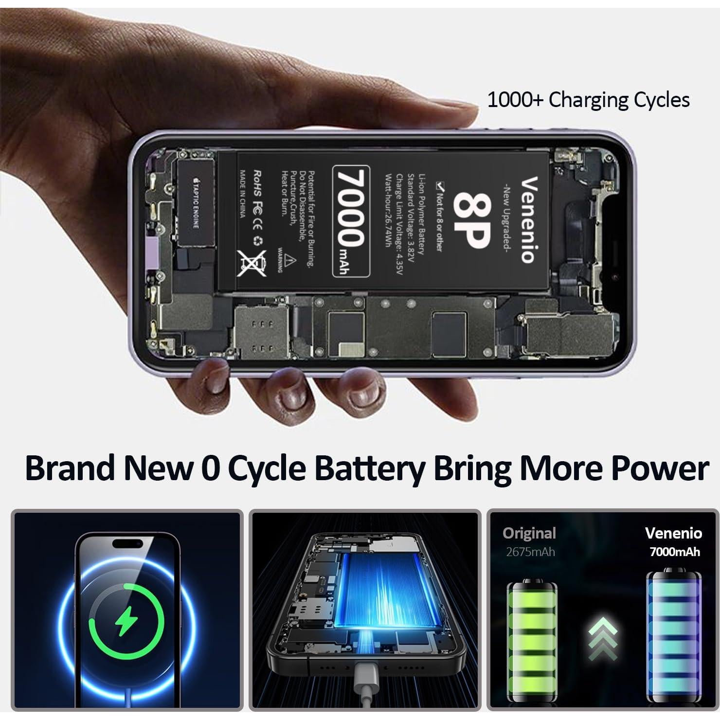 Batería de Reemplazo para iPhone 8 Plus 7000mAh 2025