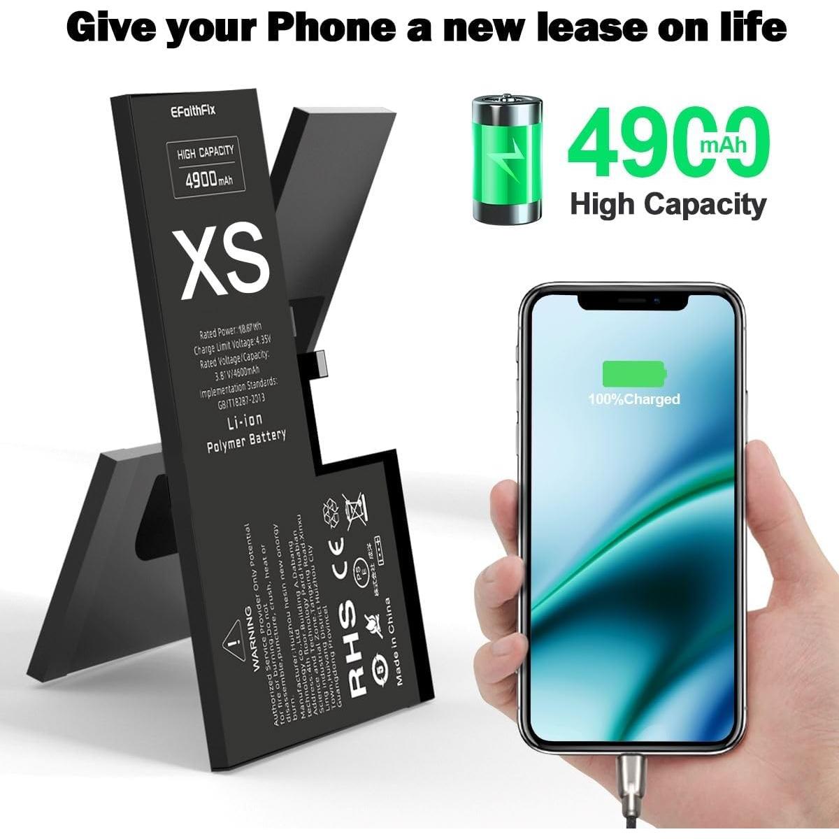 Batería de Reemplazo EFAITHFIX 4900mAh para iPhone XS