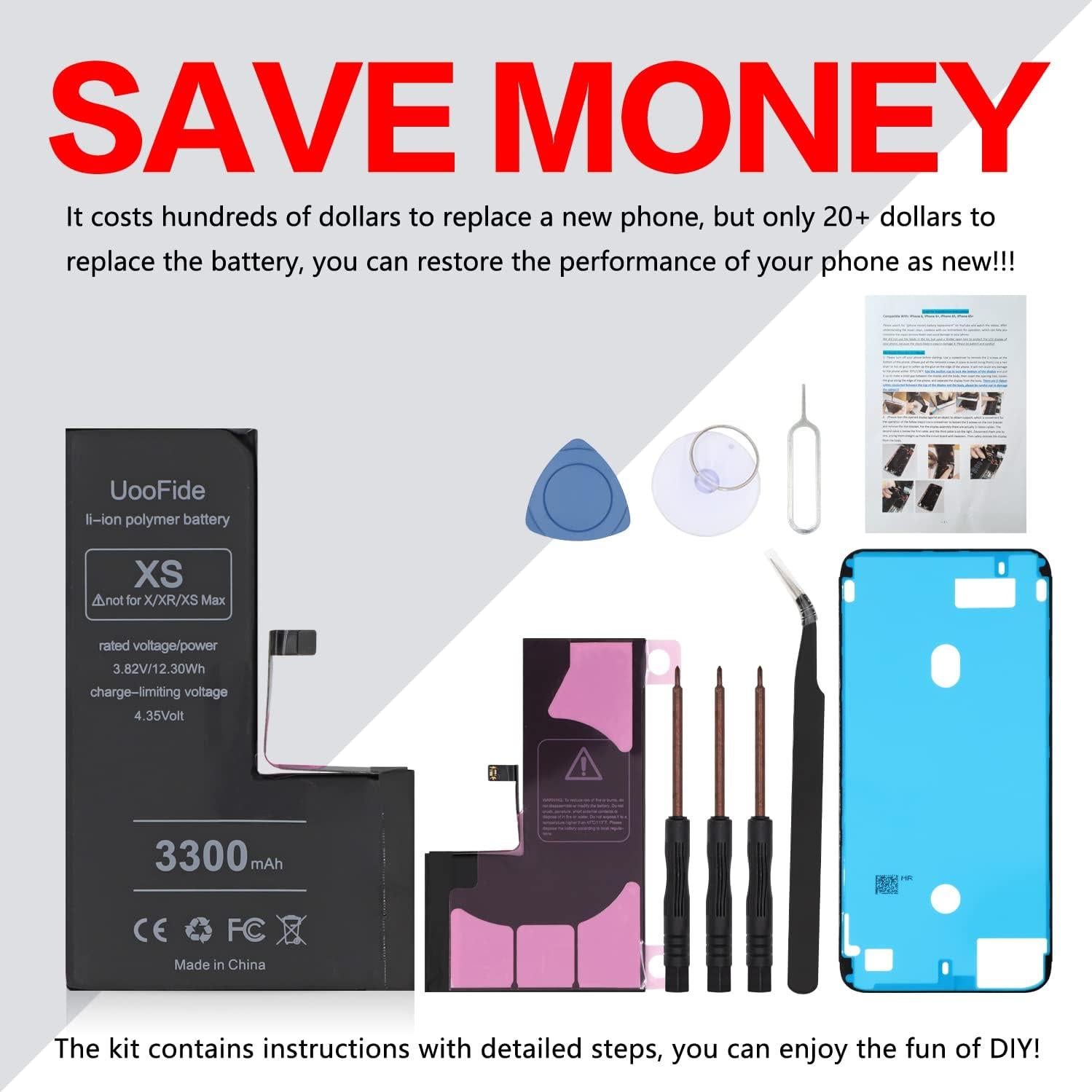 Batería de Reemplazo UooFide para iPhone XS 4330mAh