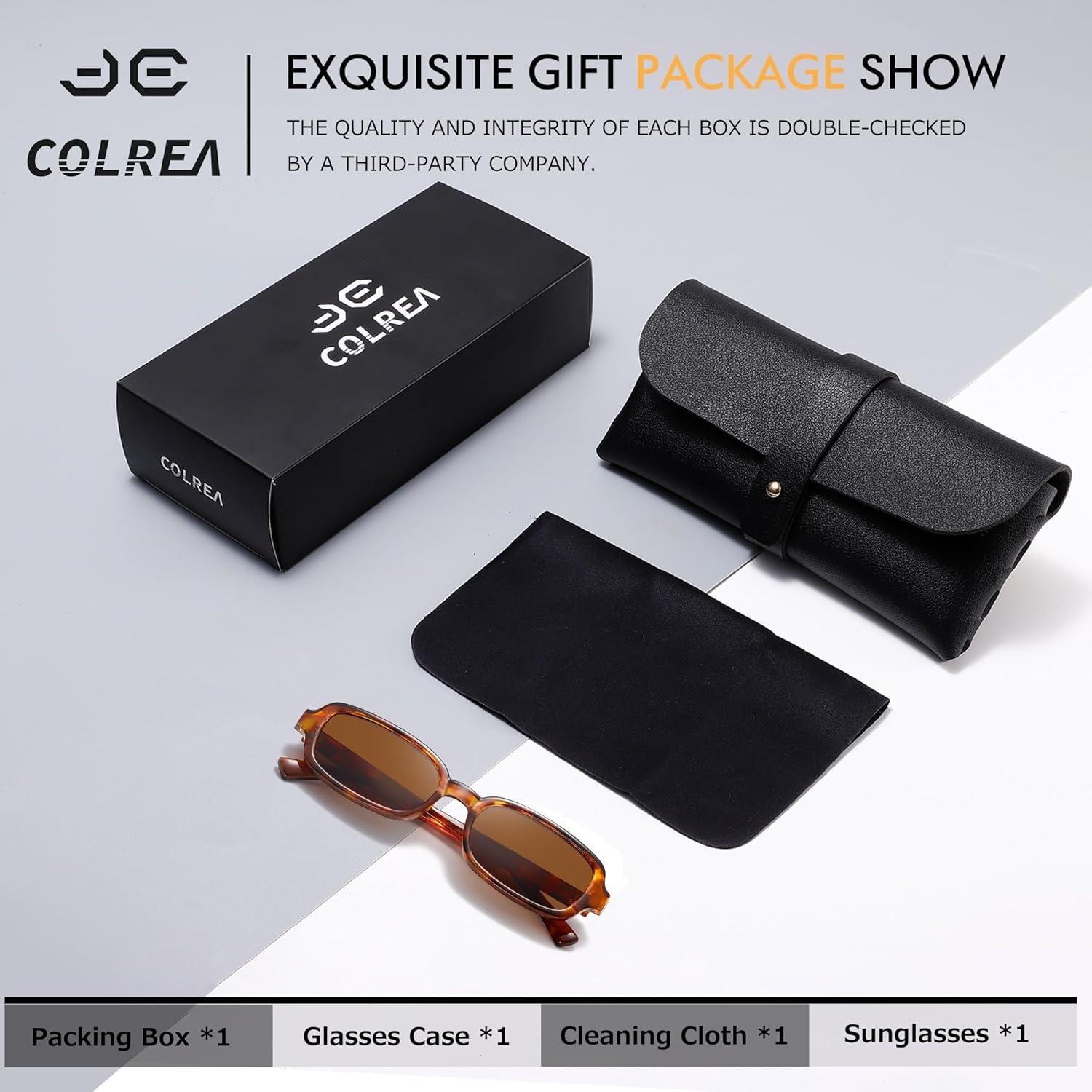 Gafas de sol rectangulares Colrea UV400 para mujeres