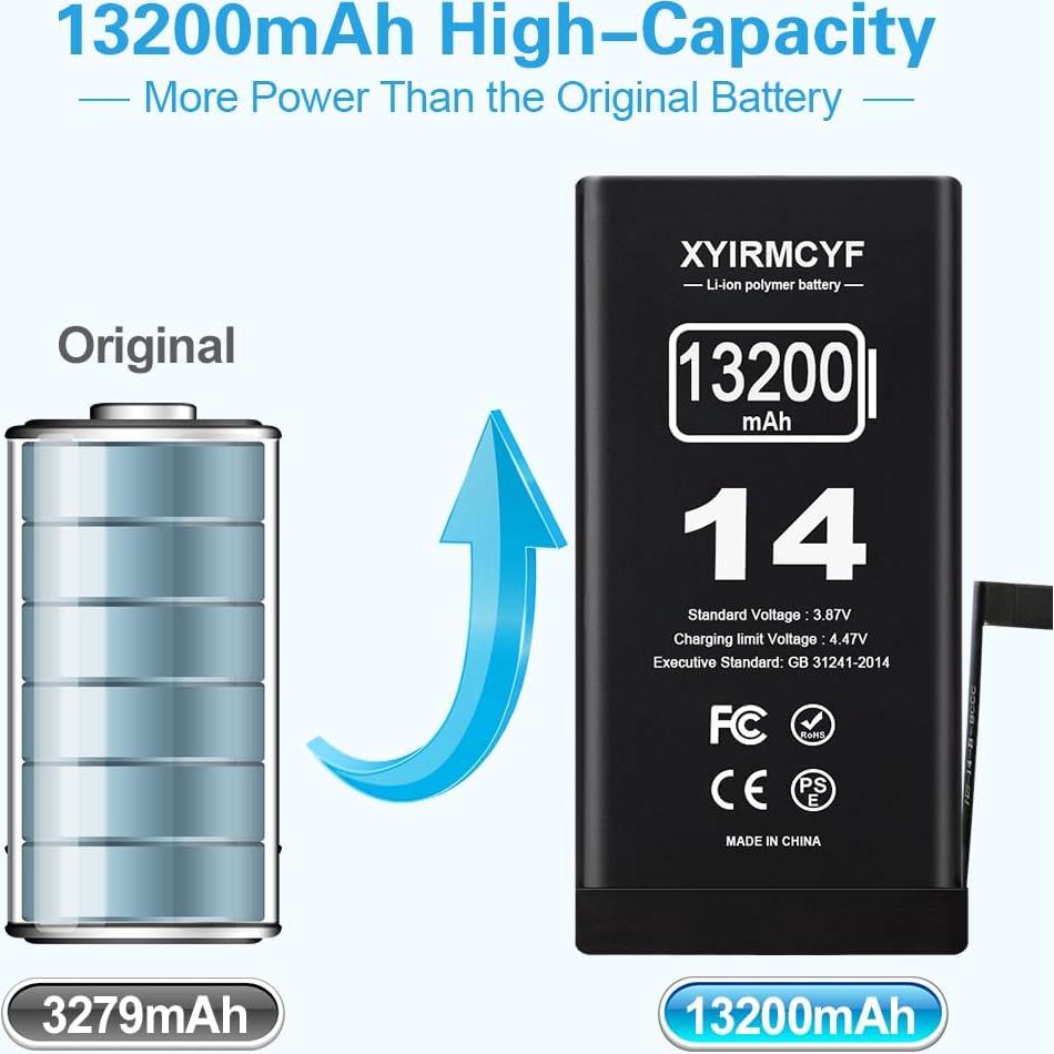 Batería de Reemplazo 13200mAh XYIRMCYF para iPhone 14
