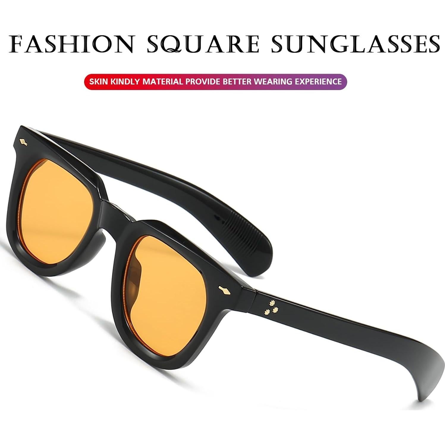 Gafas de sol cuadradas PORADAY unisex con lentes UV400