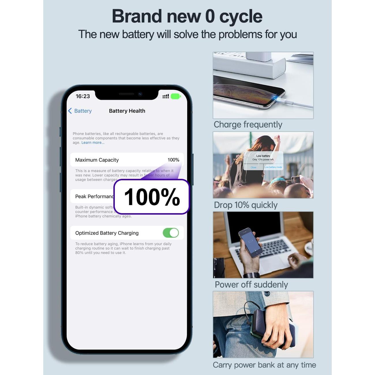 Batería de Reemplazo ZMNT para iPhone 12/12 Pro 1500mAh