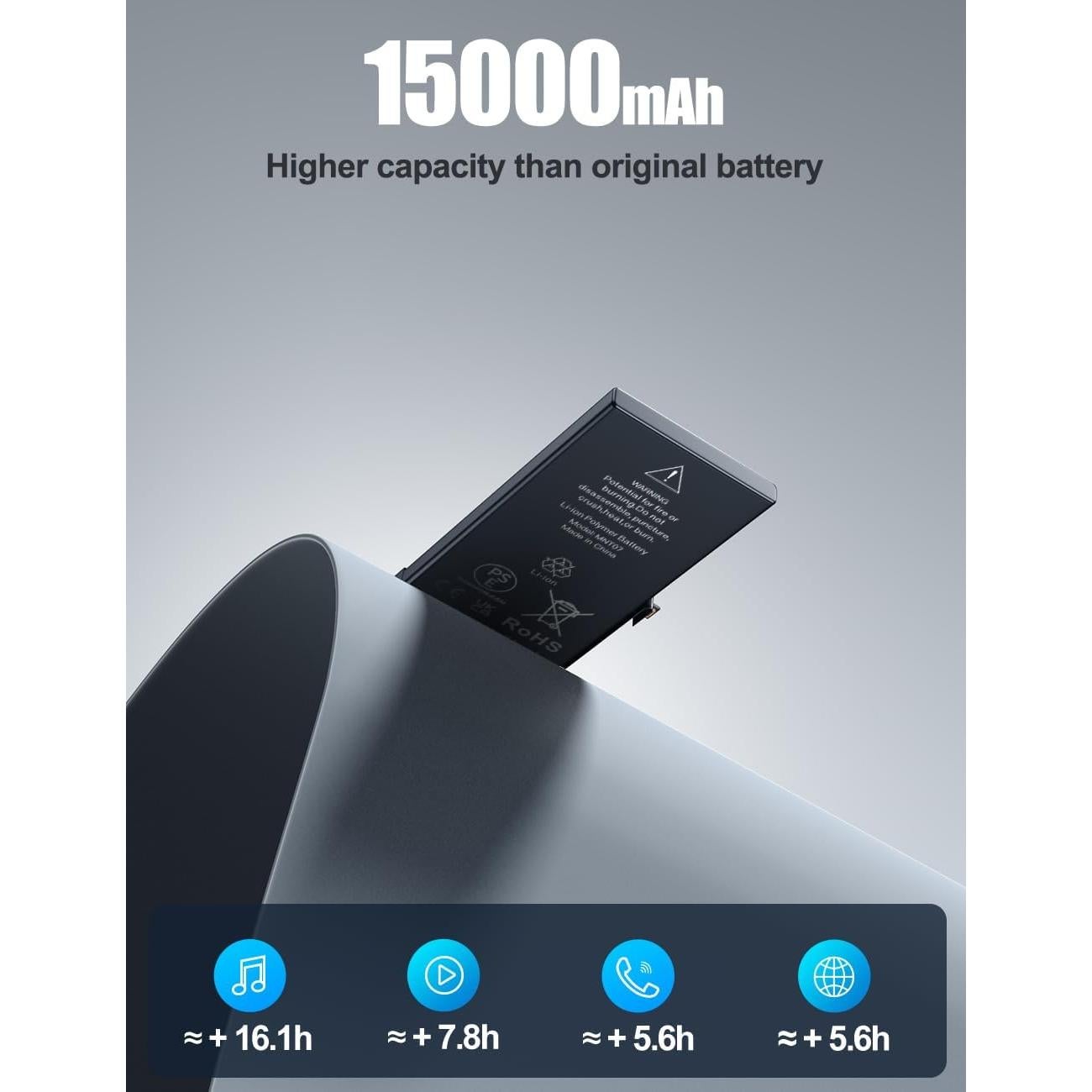 Batería de Reemplazo EMNT para iPhone 12 1500mAh con Kit