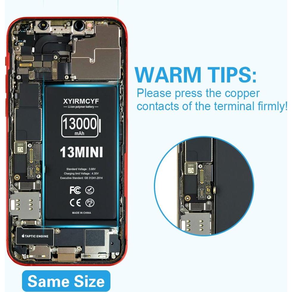 Batería de Reemplazo 13000mAh XYIRMCYF para iPhone 13 Mini