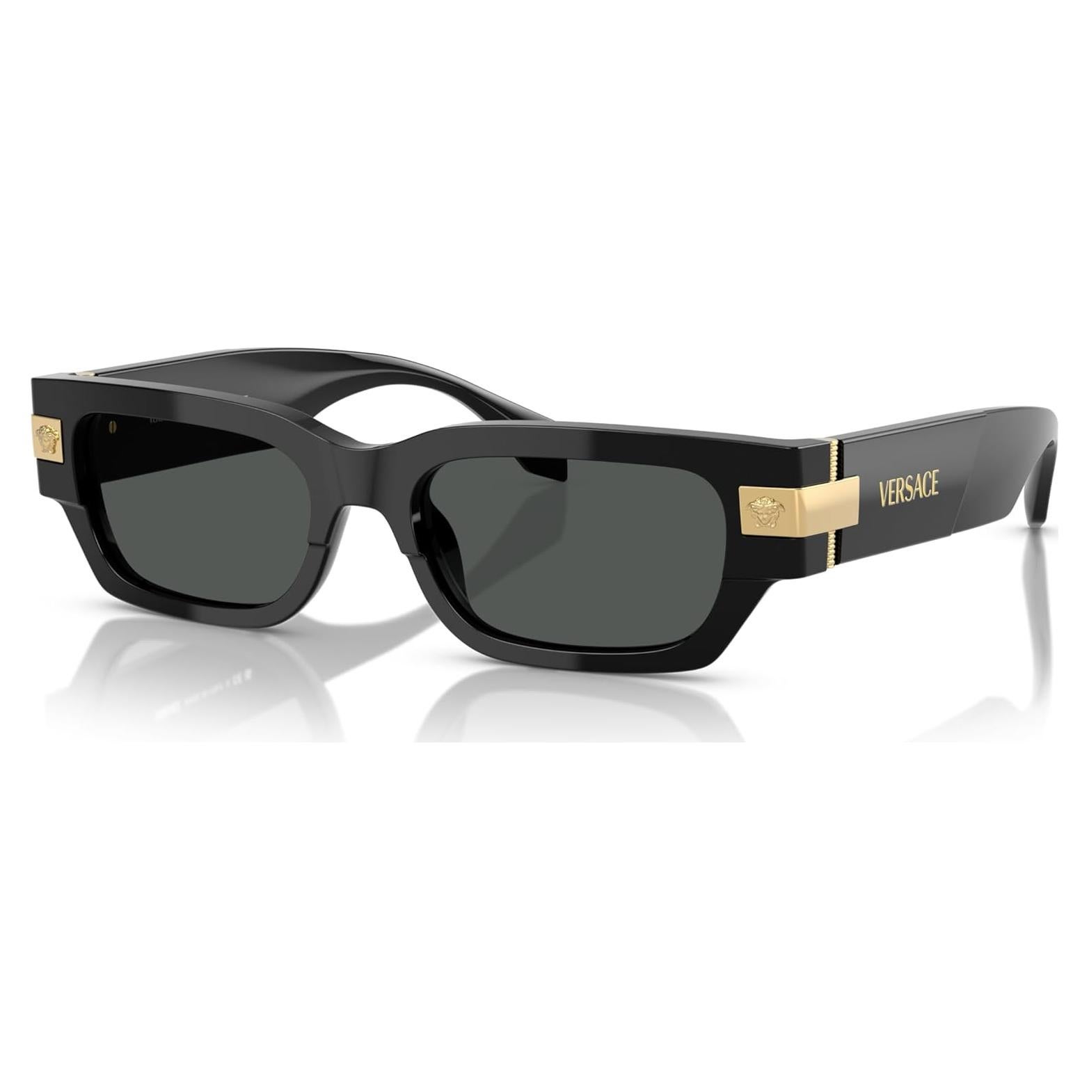 Gafas de sol Versace Hombre Marco Negro Lentes Grises 53mm