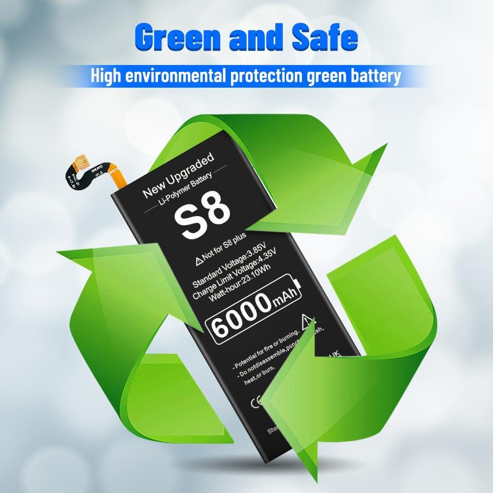 Batería de Reemplazo SHENMZ 6000mAh para Samsung Galaxy S8