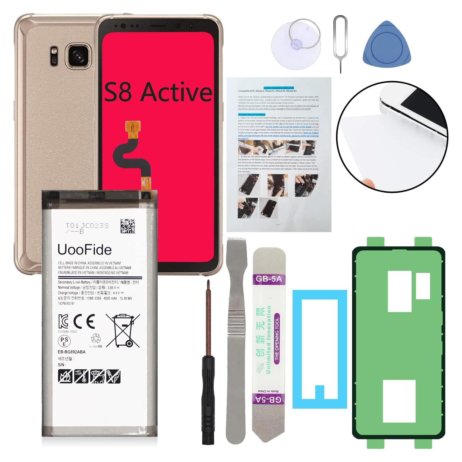 Batería de Reemplazo UooFide para Galaxy S8 Active 4000mAh