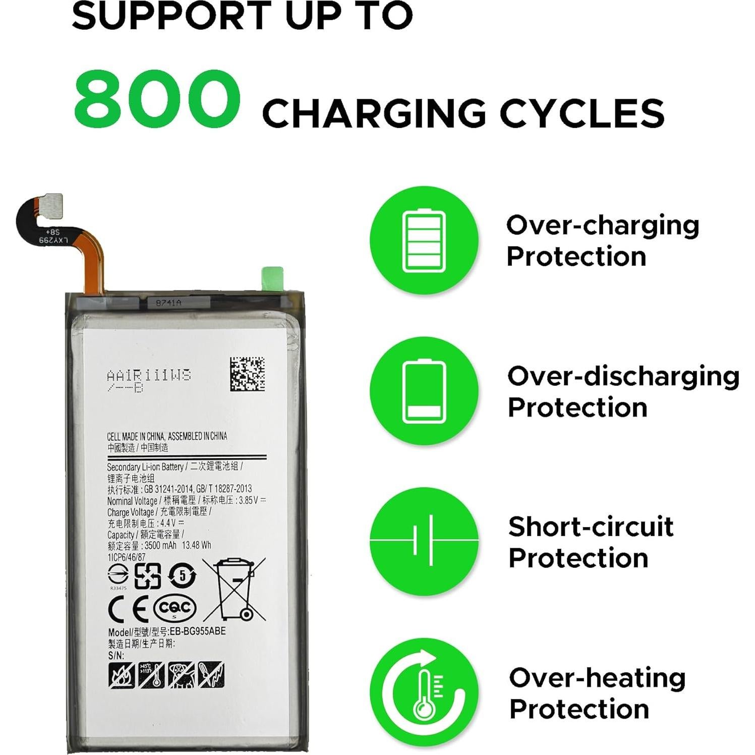 Batería de Reemplazo FUSION VERDE para Samsung Galaxy S8 Plus