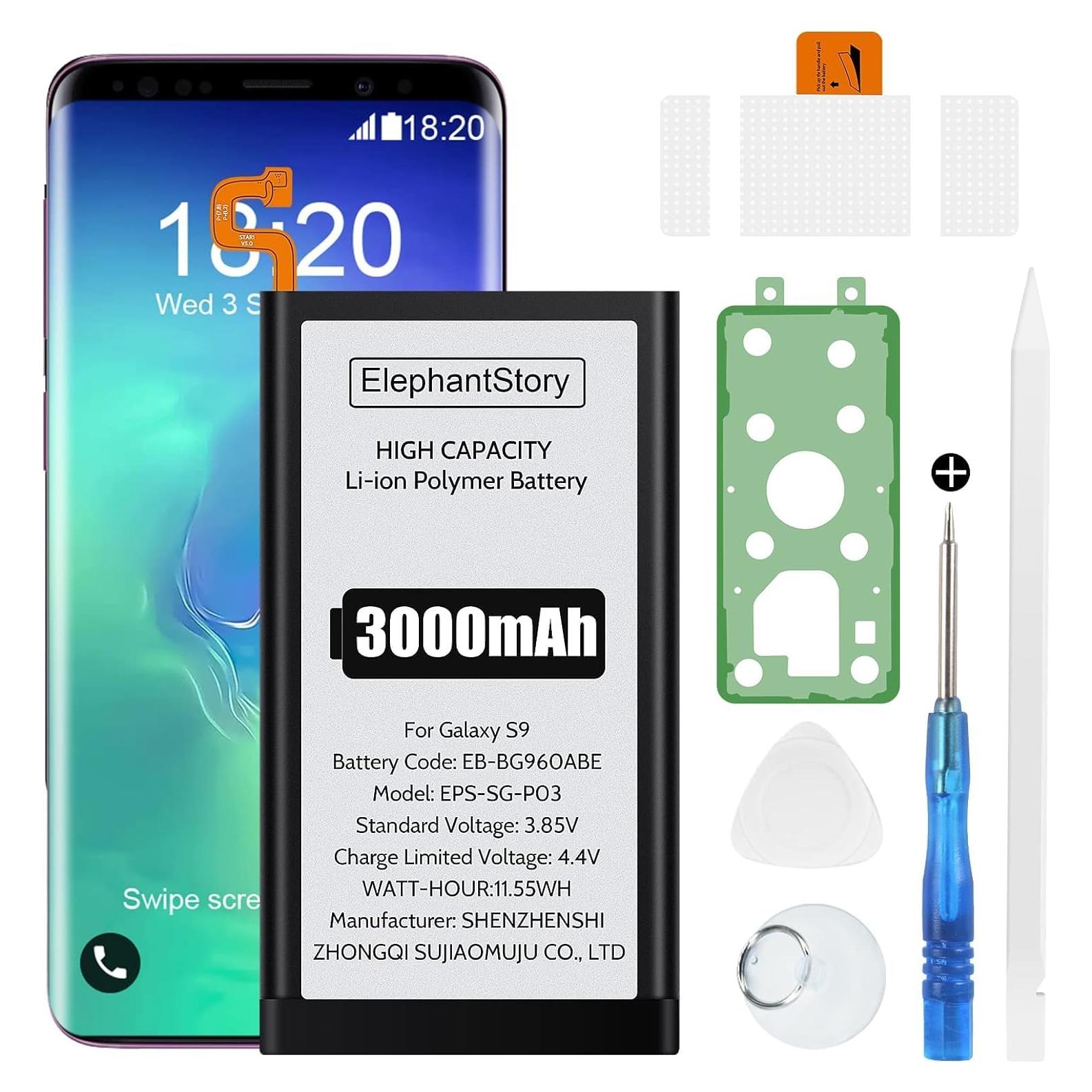 Batería de Reemplazo ElephantStory para Samsung Galaxy S9 3000mAh