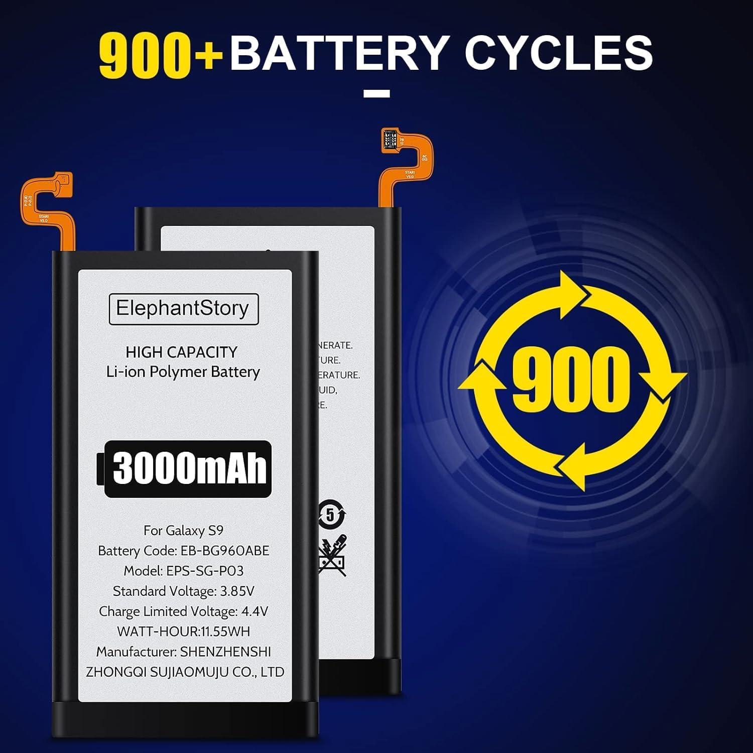 Batería de Reemplazo ElephantStory para Samsung Galaxy S9 3000mAh