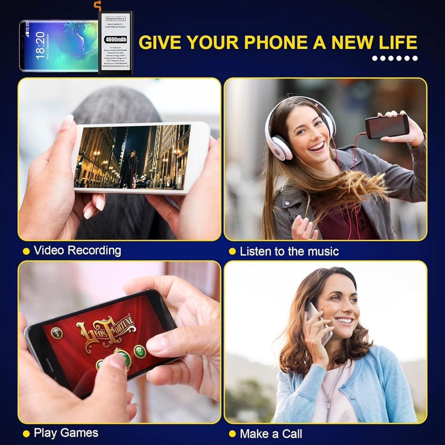 Batería de Reemplazo ElephantStory para Samsung Galaxy S9 3000mAh