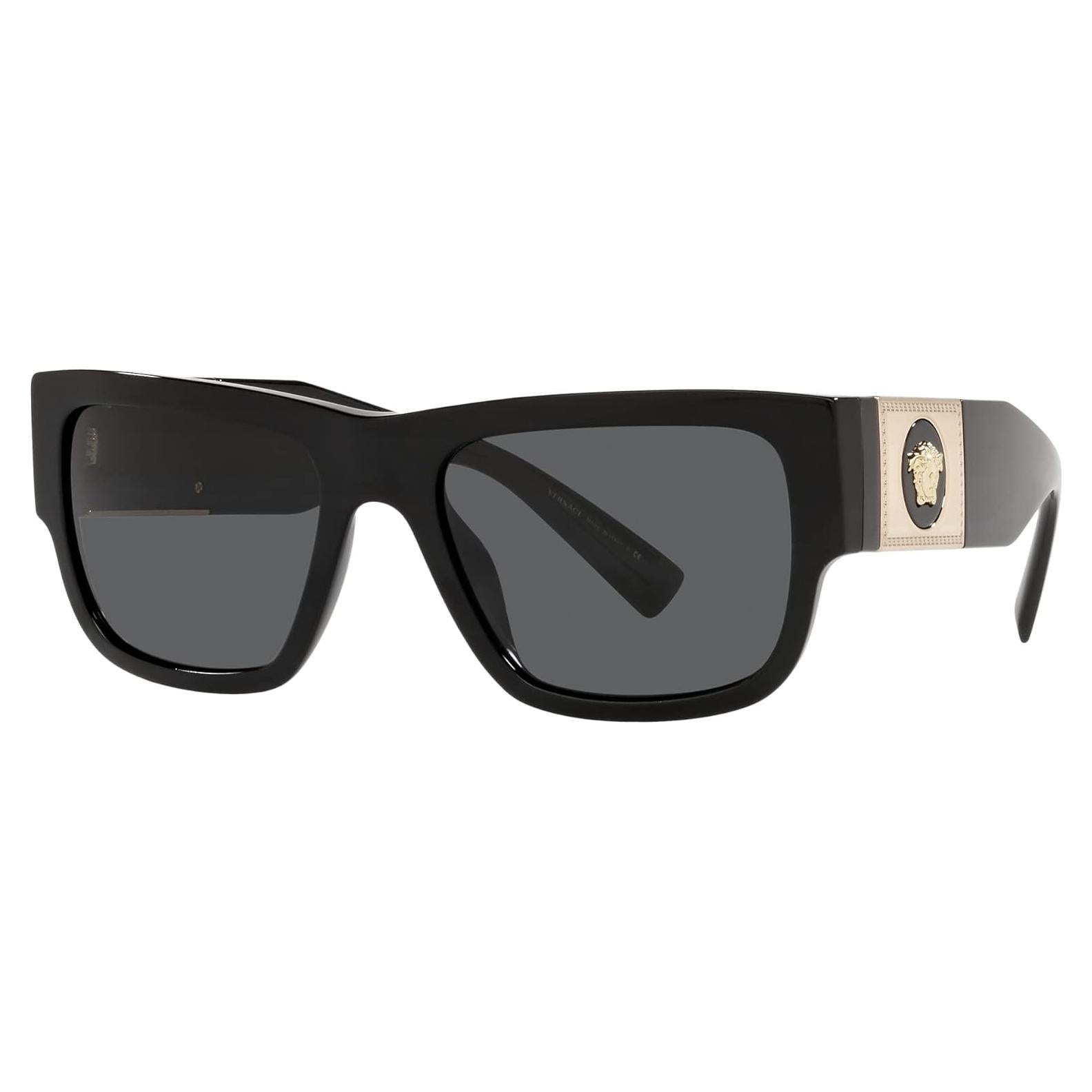 Gafas de sol Versace Hombre Marco Negro Lentes Grises 56mm