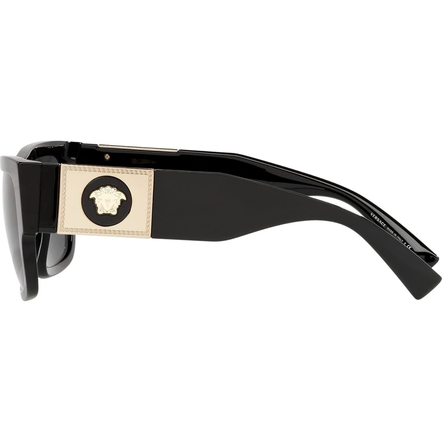Gafas de sol Versace Hombre Marco Negro Lentes Grises 56mm