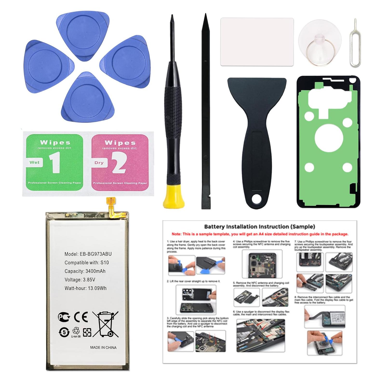 Batería de Reemplazo MAXSHARKS EB-BG973ABU para Galaxy S10