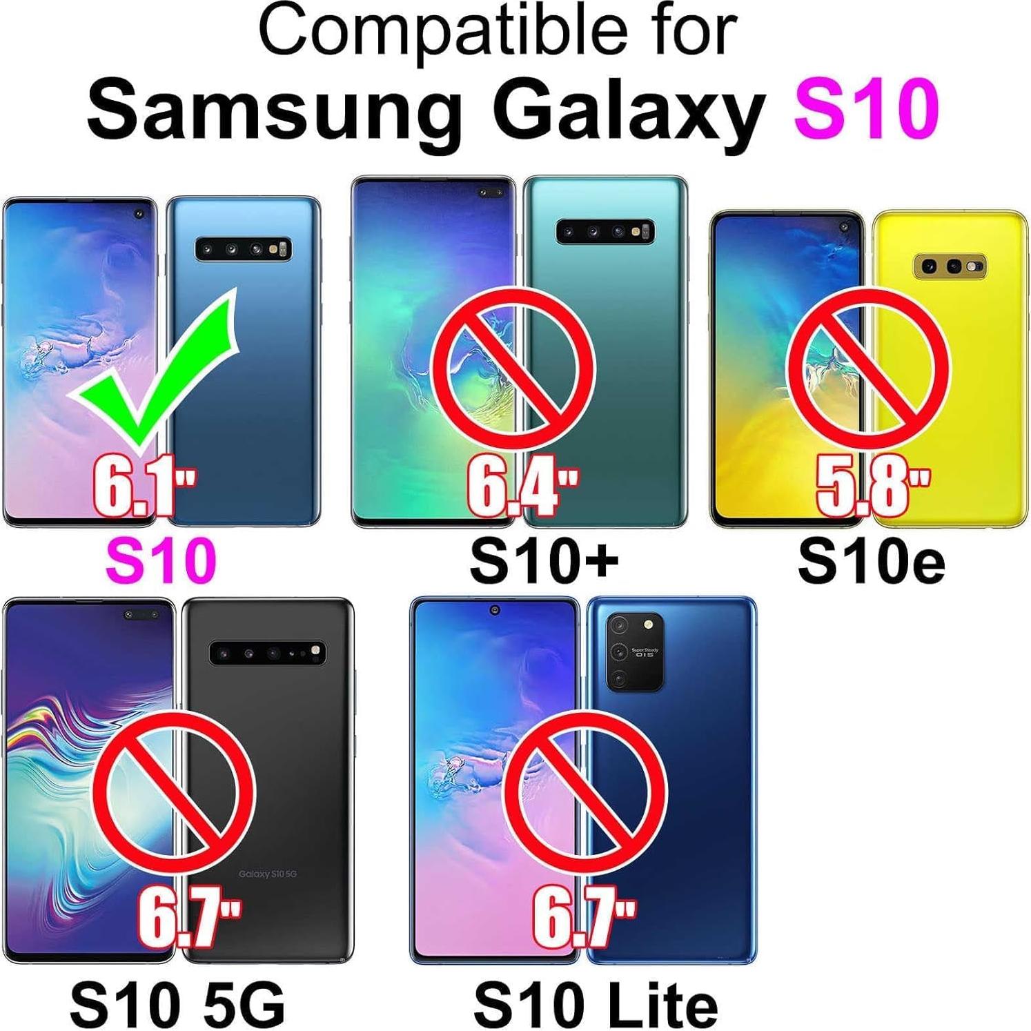 Funda Cartera KENHONER para Samsung Galaxy S10 6.1" Cuero PU