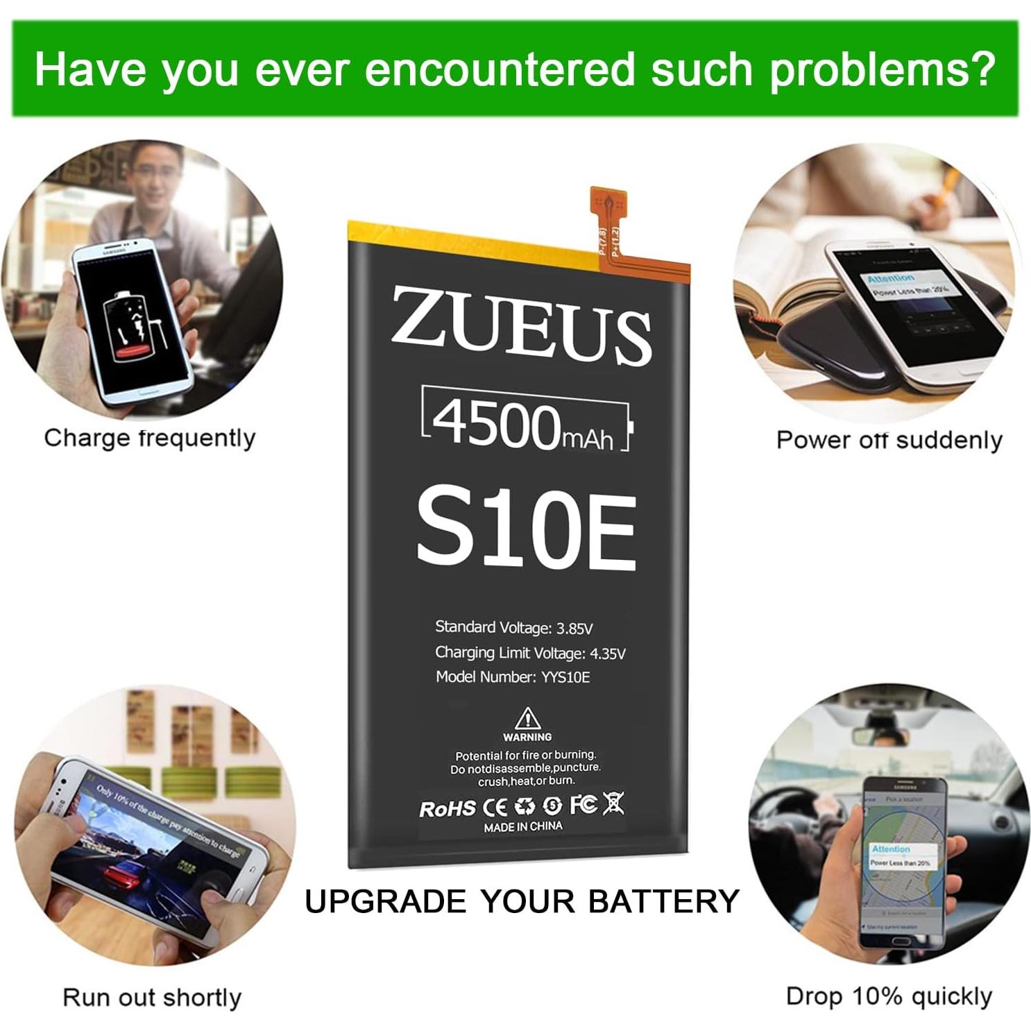 Batería de Reemplazo ZUEUS 4500mAh para Samsung Galaxy S10e