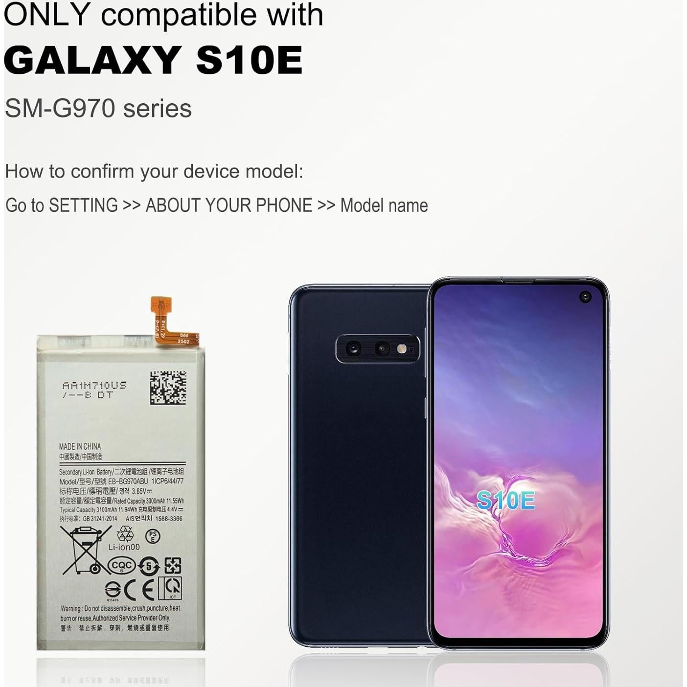 Kit Reemplazo Batería Galaxy S10e MAXSHARKS con Herramientas