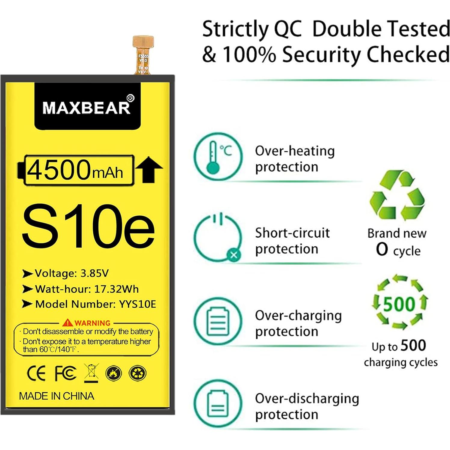 Batería de Reemplazo MAXBEAR 4500mAh para Galaxy S10e