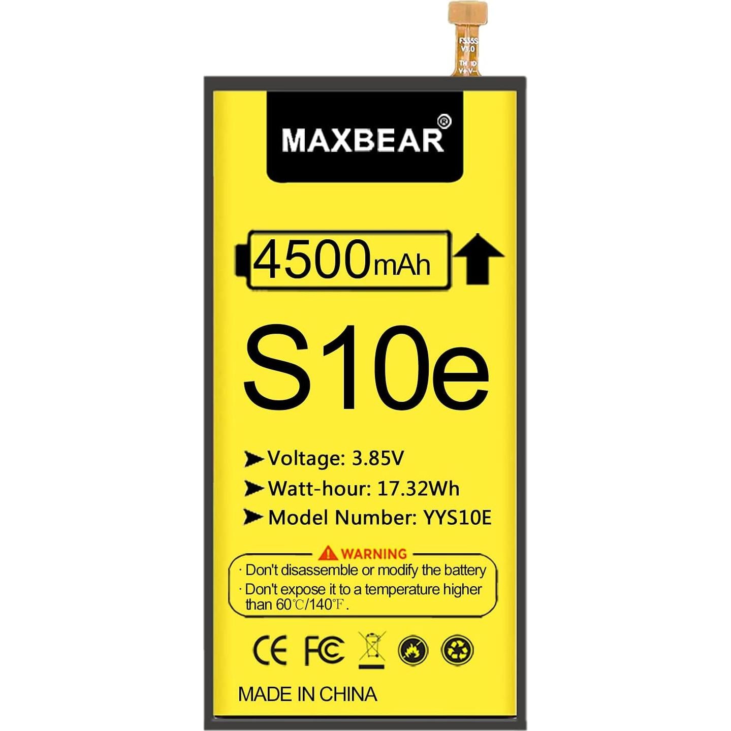 Batería de Reemplazo MAXBEAR 4500mAh para Galaxy S10e