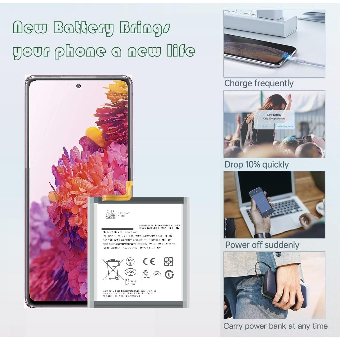 Batería mejorada Samsung Galaxy S20 FE 5G con herramientas