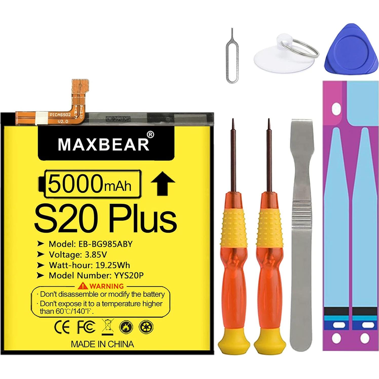 Batería de Reemplazo MAXBEAR 5000mAh para Samsung Galaxy S20 Plus