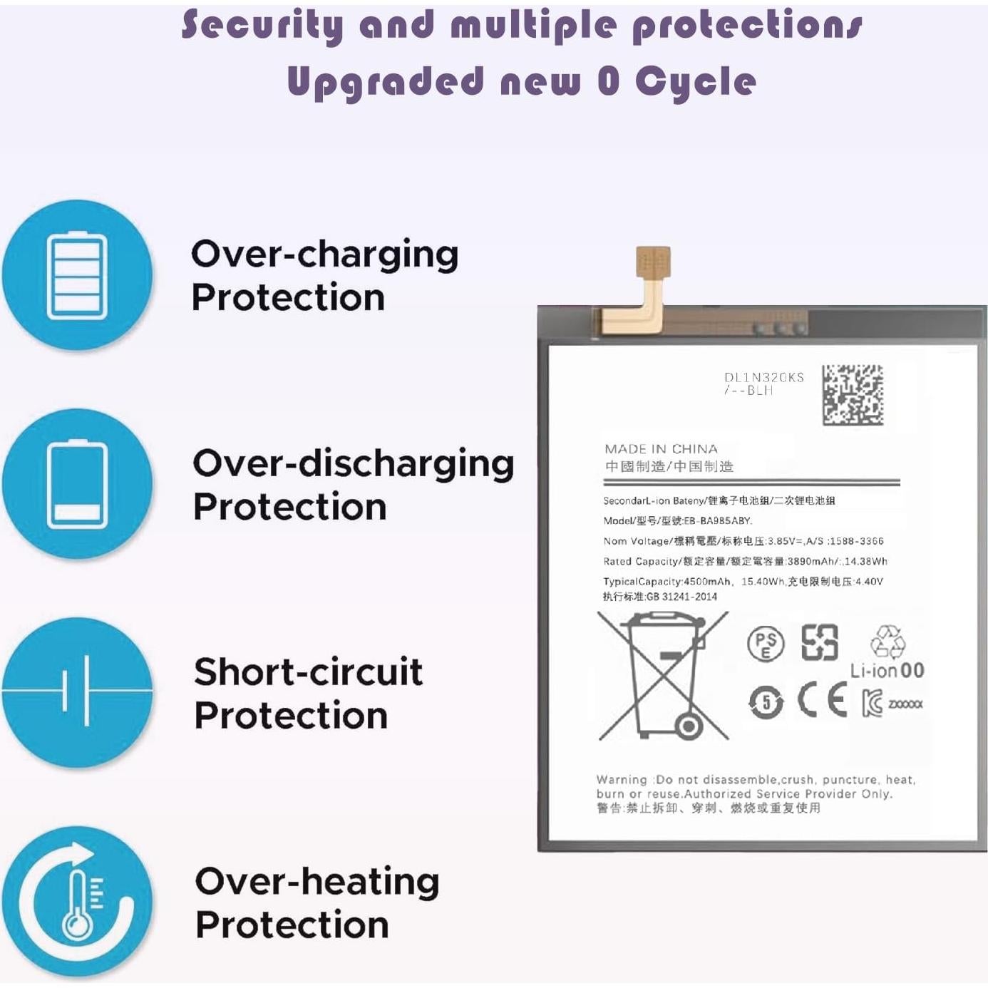Batería Mejorada para Samsung Galaxy S20 Plus con Kit de Herramientas