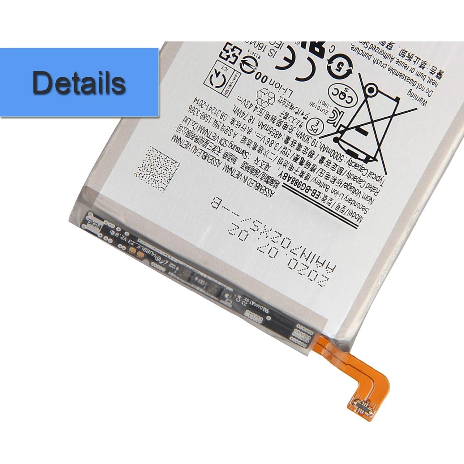 Batería de Reemplazo EB-BG988ABY para Samsung Galaxy S20 Ultra 5000mAh