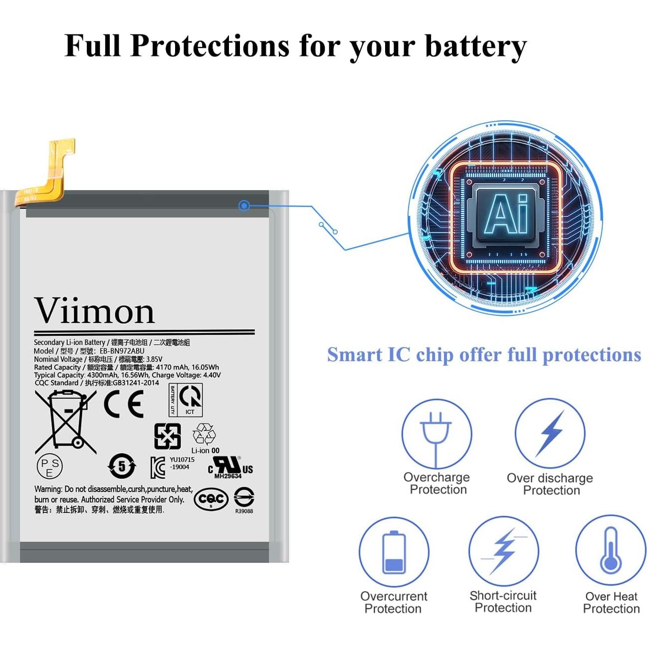 Batería de Reemplazo para Samsung Galaxy Note 10 Plus Viimon