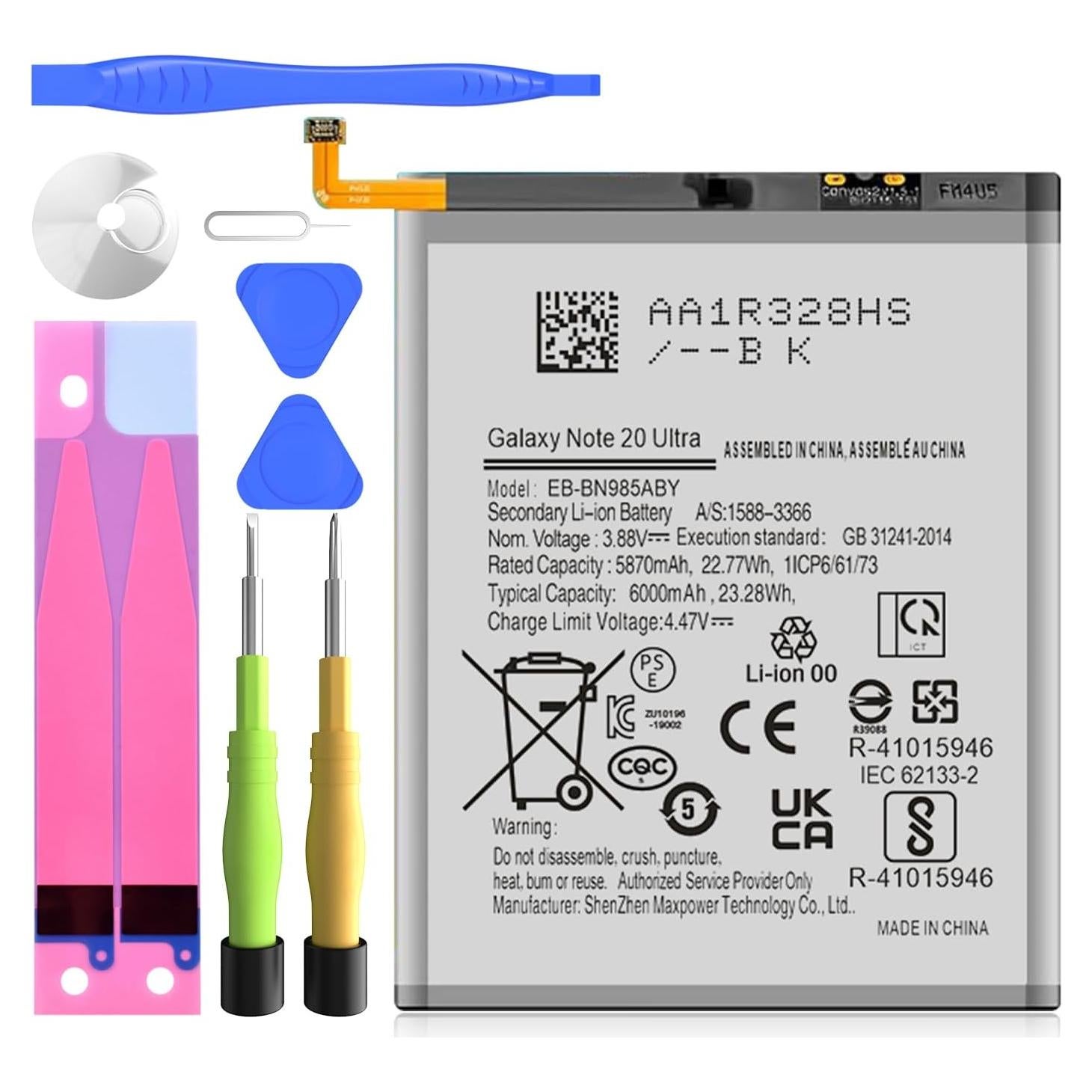 Batería de Reemplazo SHENMZ 6000mAh para Samsung Galaxy Note 20 Ultra