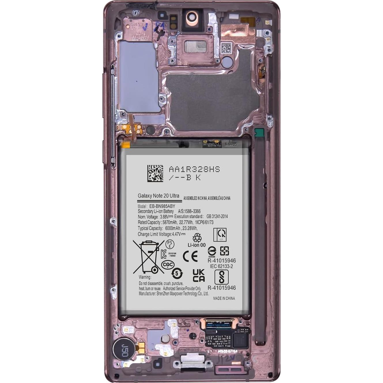 Batería de Reemplazo SHENMZ 6000mAh para Samsung Galaxy Note 20 Ultra