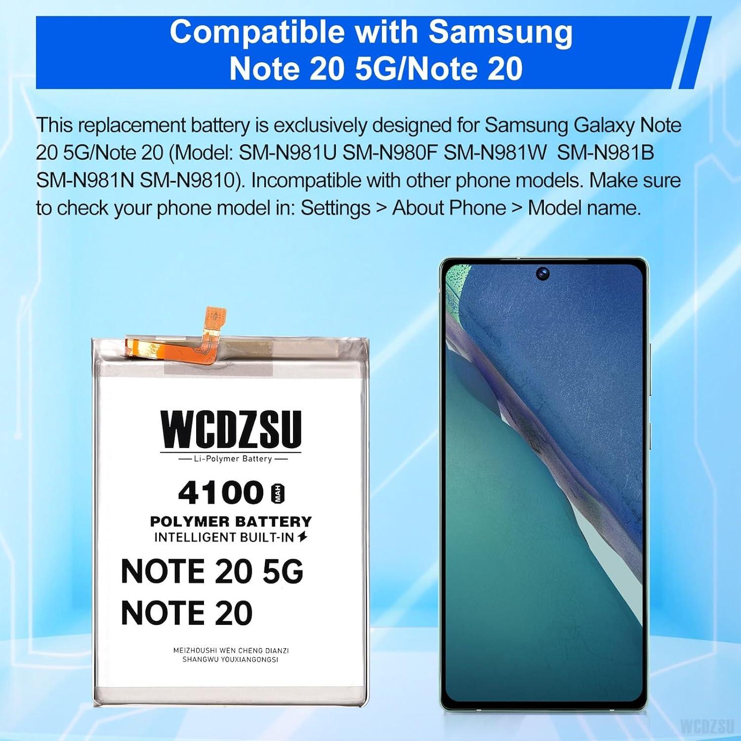 Batería de Reemplazo 4100mAh para Samsung Galaxy Note 20 5G