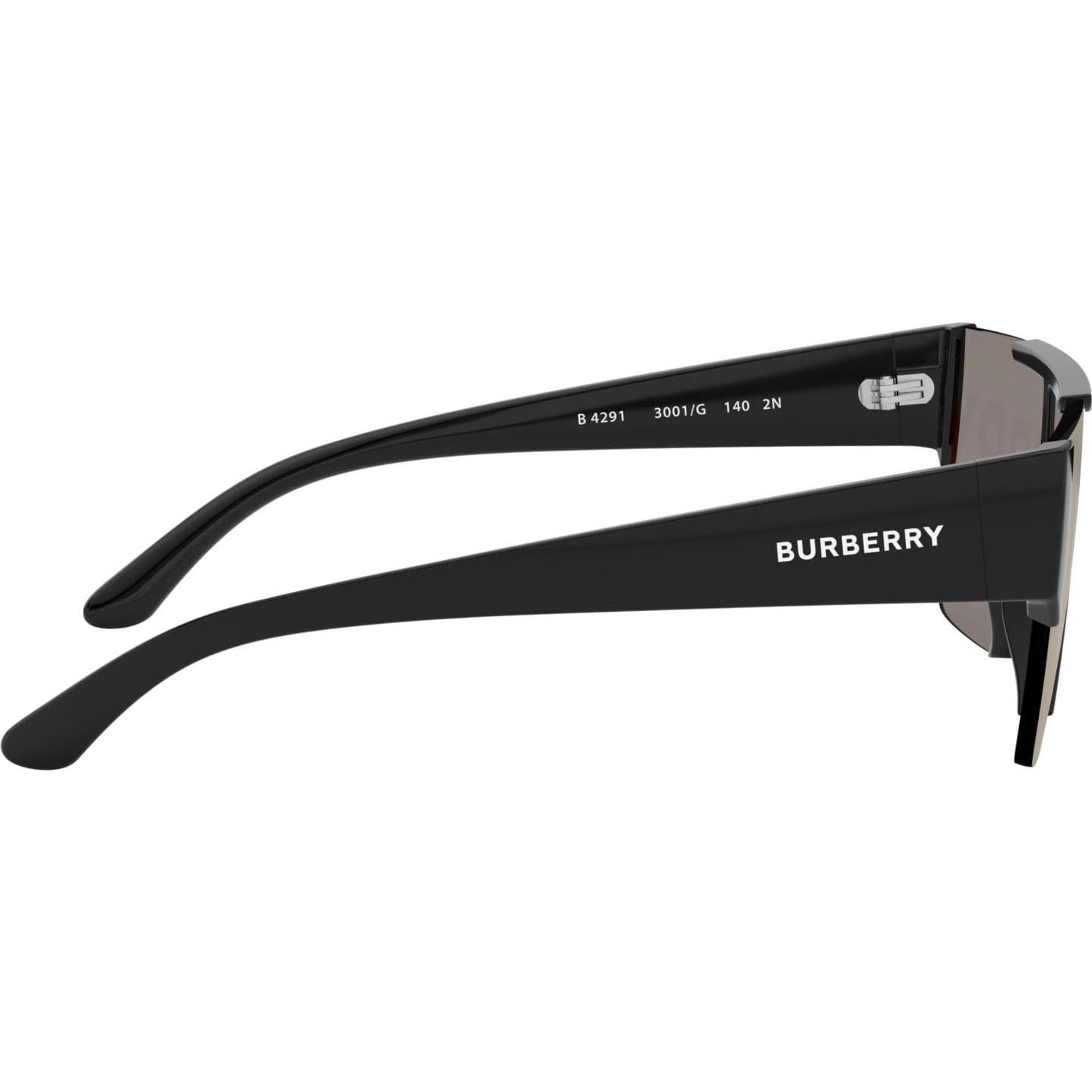 Gafas de sol Burberry BE 4291 3001/G Negro Rectangular Lente Espejo