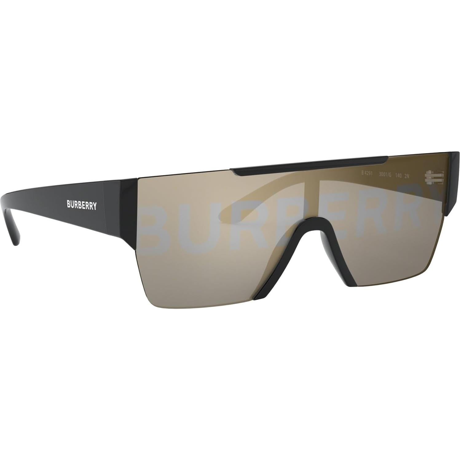 Gafas de sol Burberry BE 4291 3001/G Negro Rectangular Lente Espejo