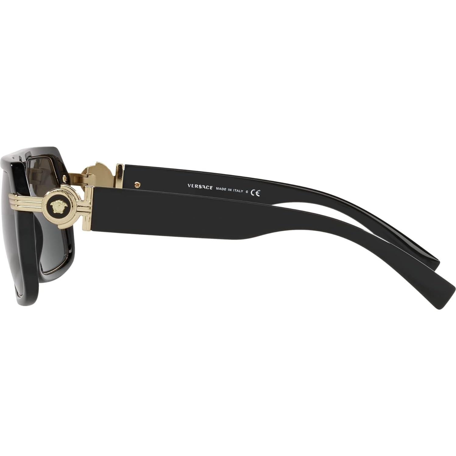 Gafas de sol Versace Hombre Marco Negro Lentes Grises 58mm