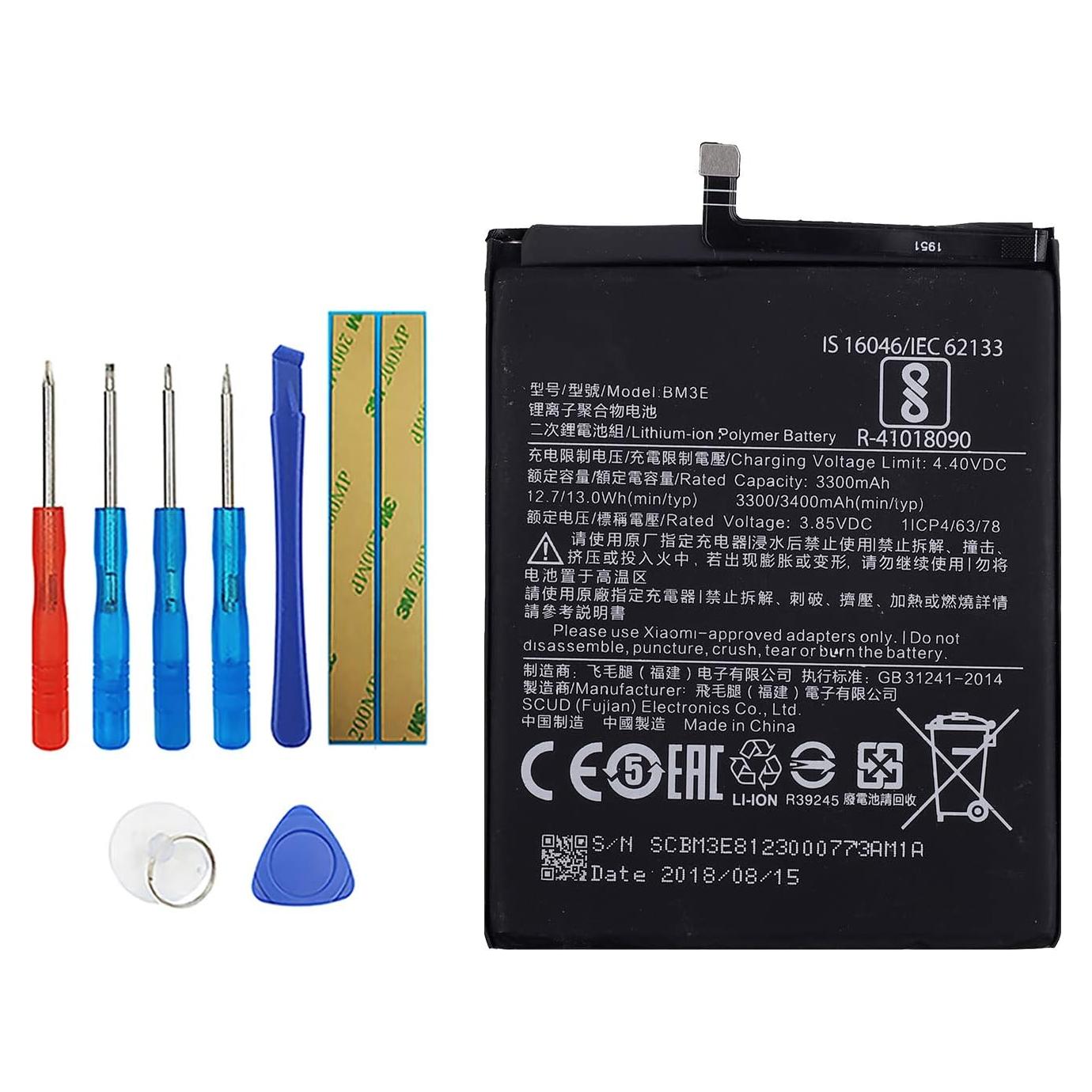 Batería de Reemplazo BM3E para MI 8 - 3300mAh con Herramientas