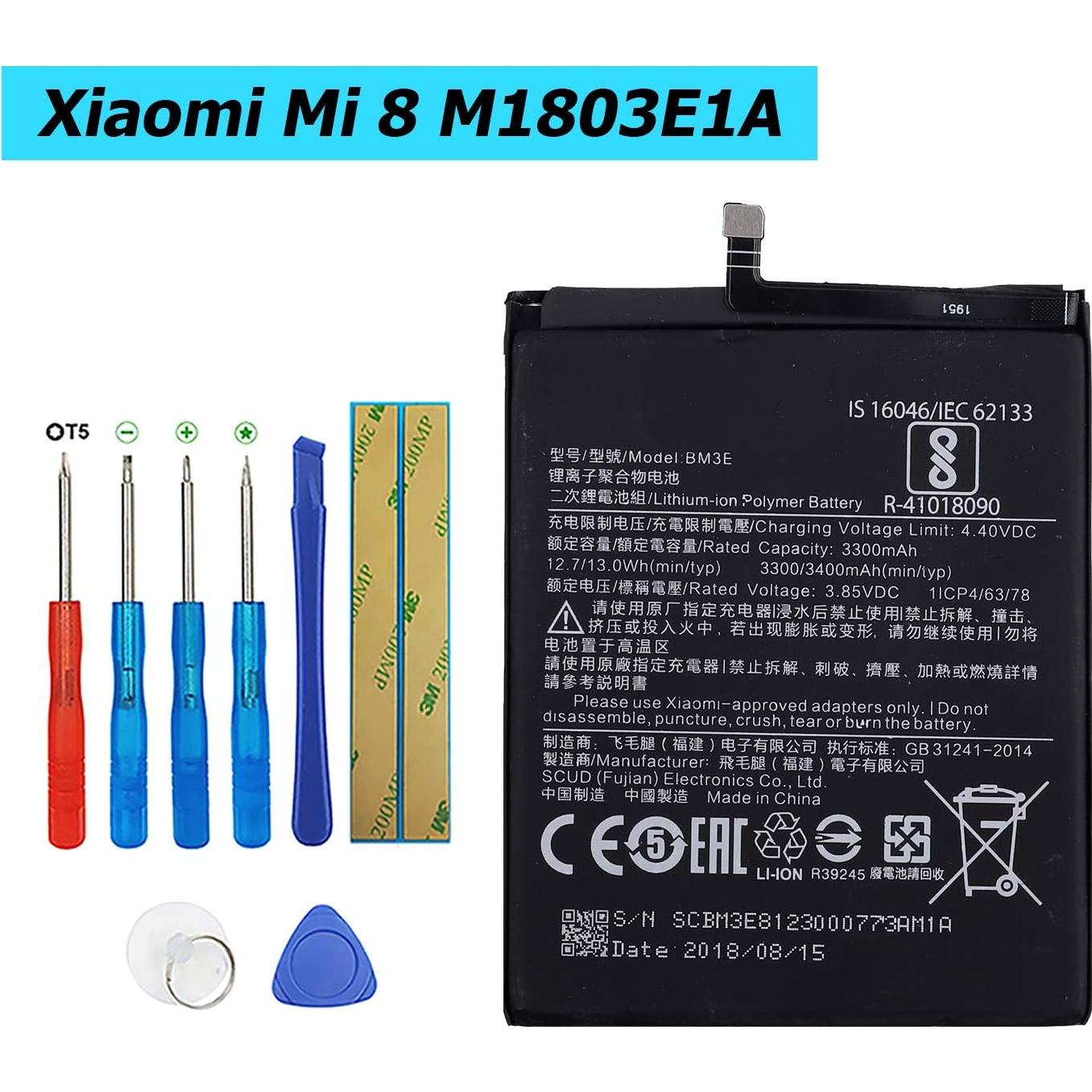 Batería de Reemplazo BM3E para MI 8 - 3300mAh con Herramientas