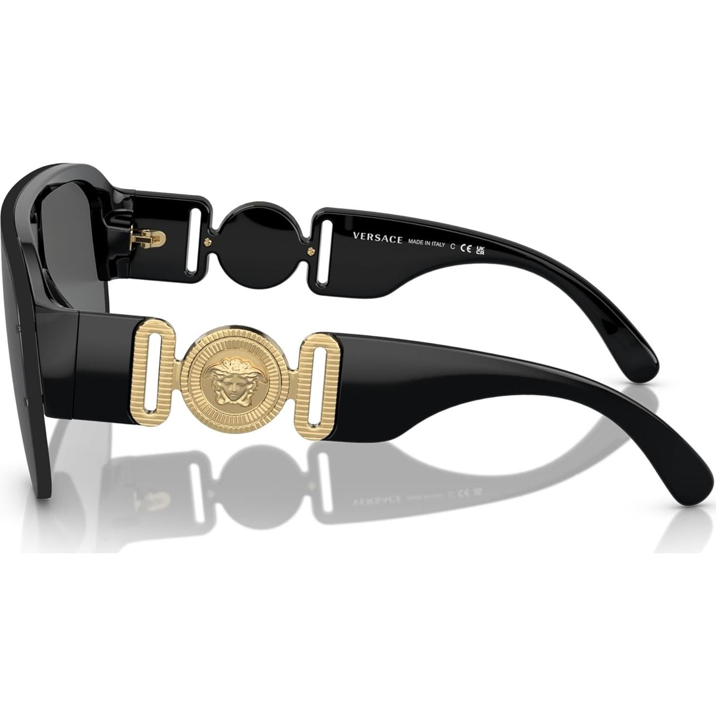 Gafas de sol Versace Hombre Marco Negro Lentes Grises 48mm