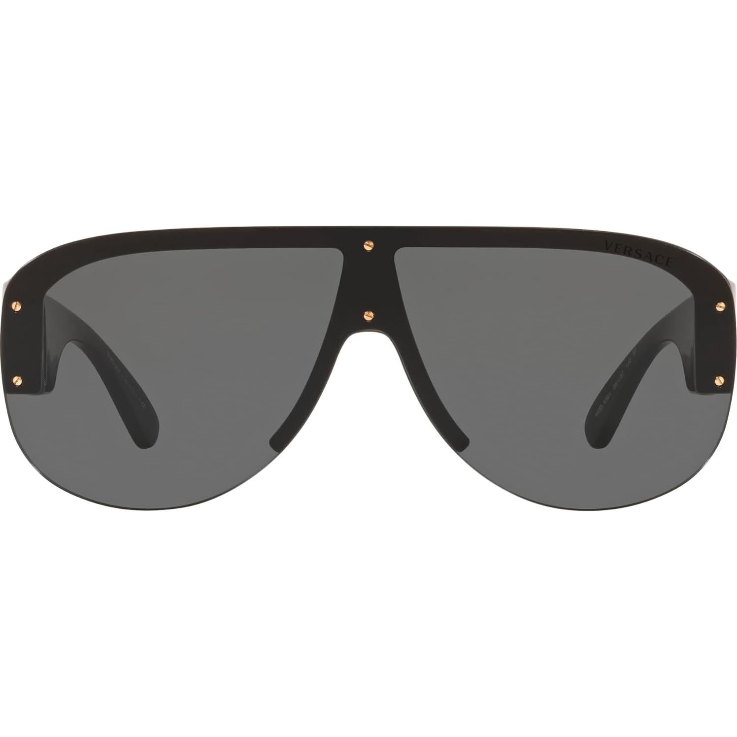 Gafas de sol Versace Hombre Marco Negro Lentes Grises 48mm