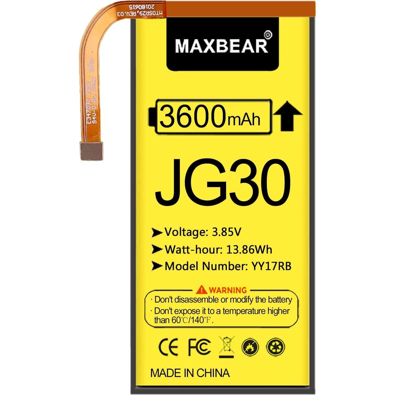 Batería de Reemplazo MAXBEAR 3600mAh para Moto G7