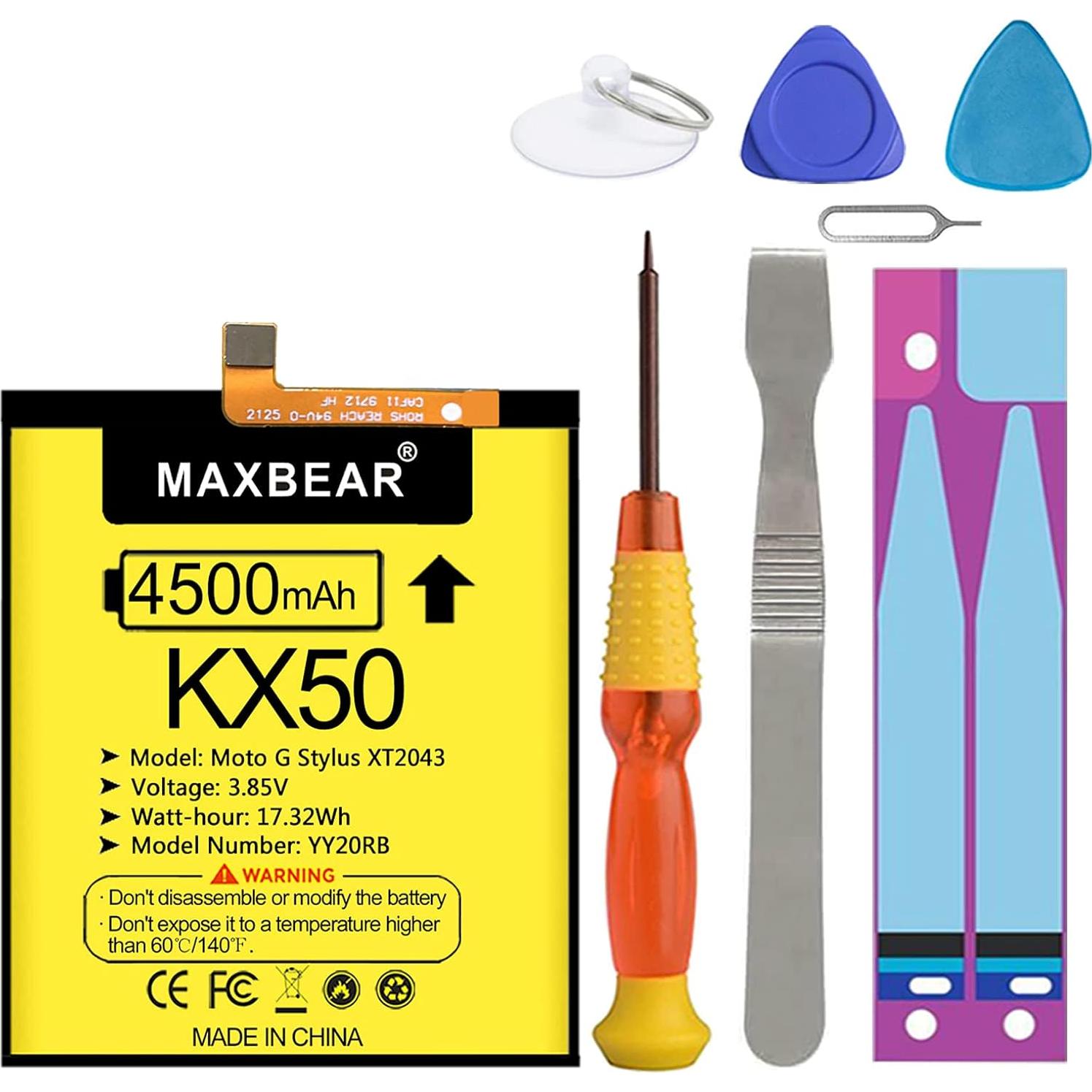 Batería de Reemplazo MAXBEAR 4500mAh para Moto G Stylus