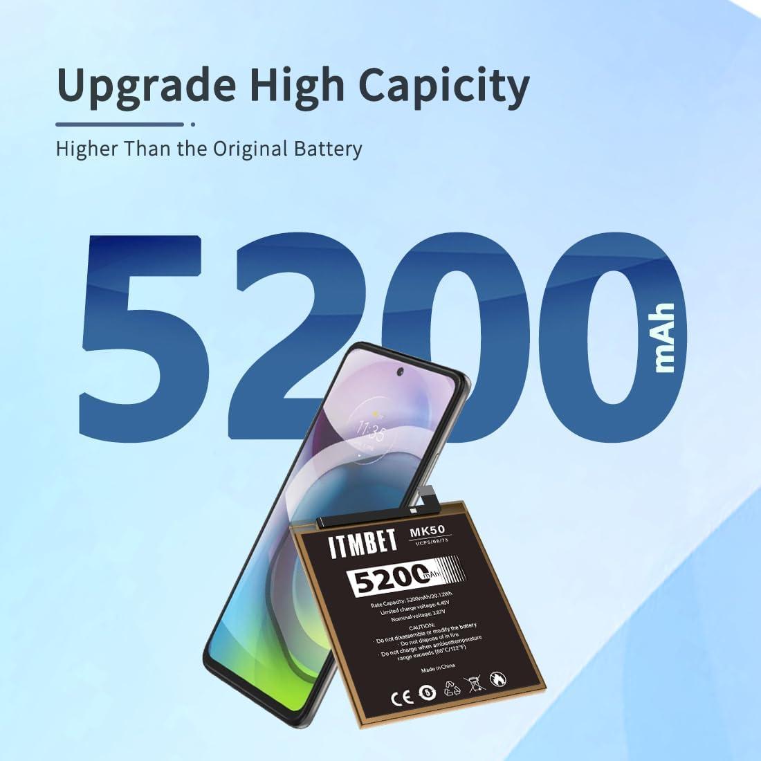 Batería de Reemplazo MK50 5200mAh para Motorola Moto G 5G