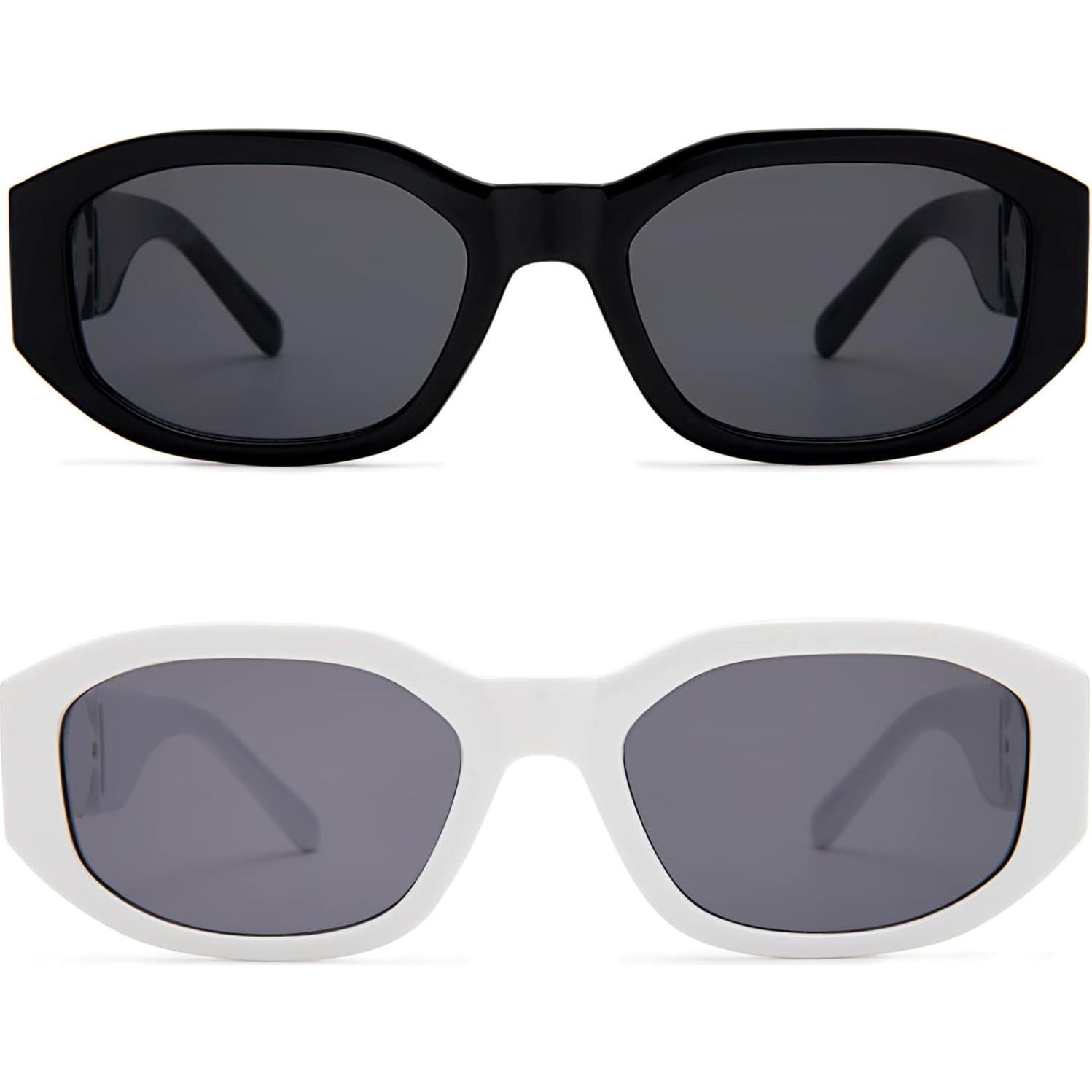 Gafas de sol rectangulares HYCREDI UV400 para hombres y mujeres
