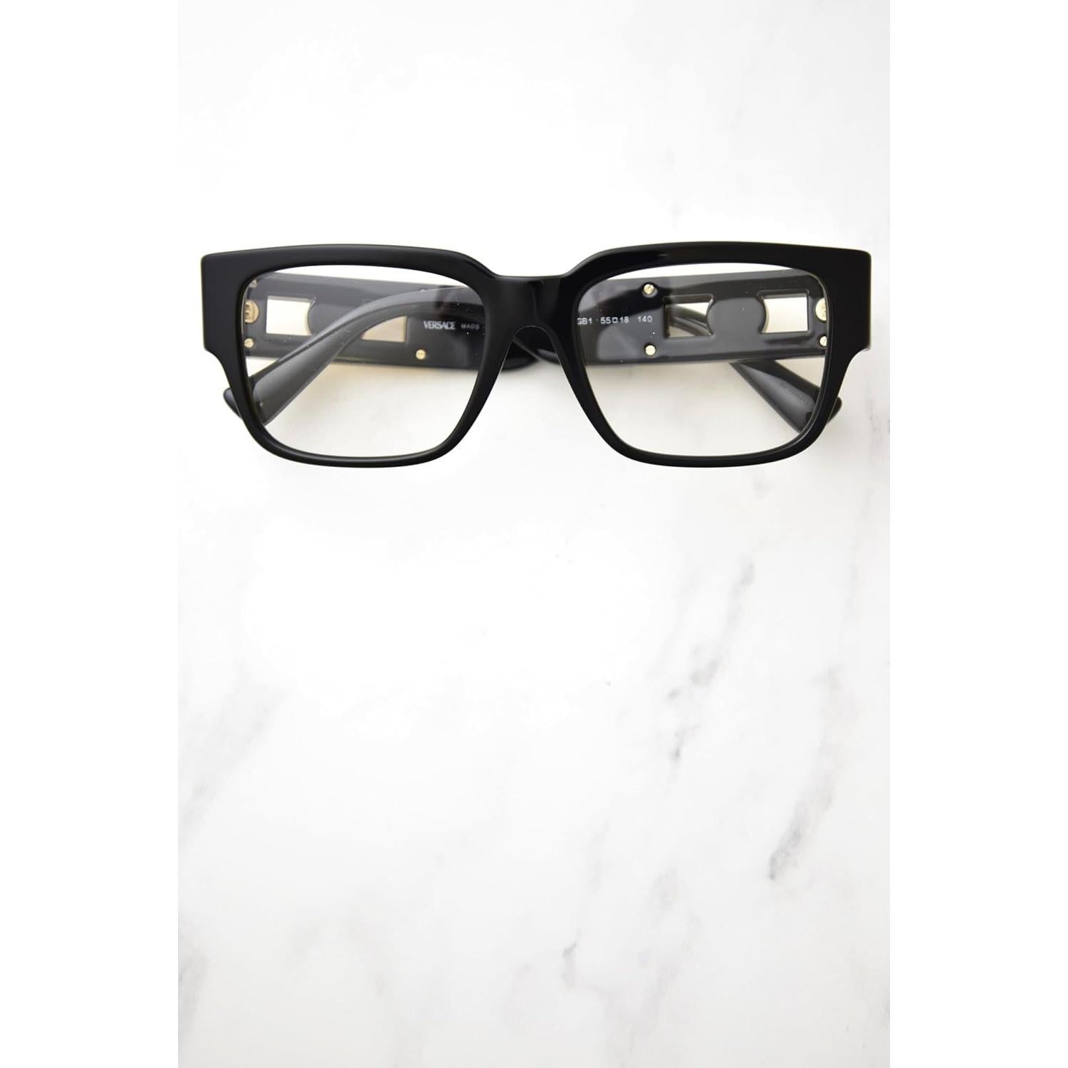 Gafas de Sol Versace VE 3350 Negro Oro 55-18-140 Hombres