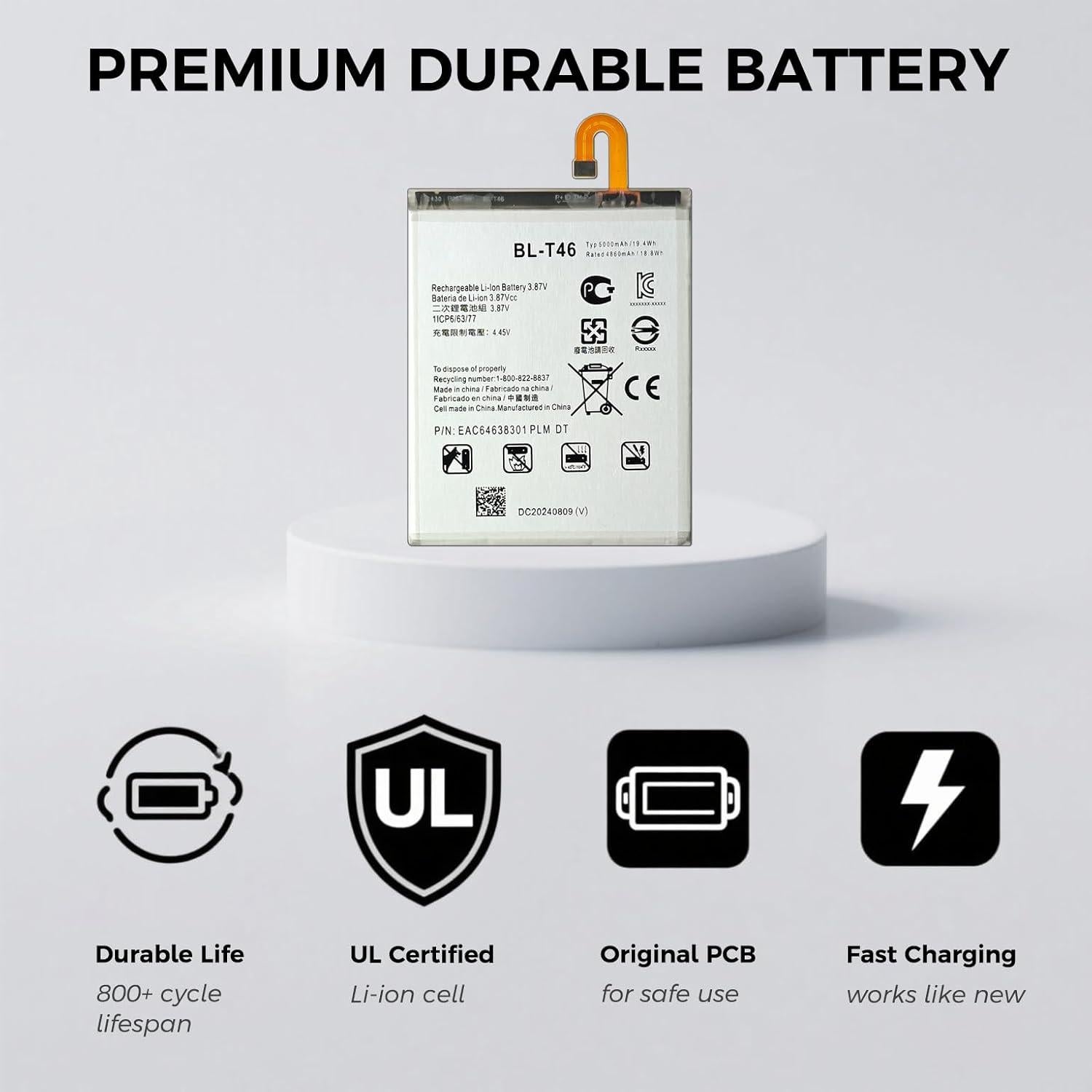 Batería BL-T46 para LG V60 ThinQ 5G con Kit de Herramientas