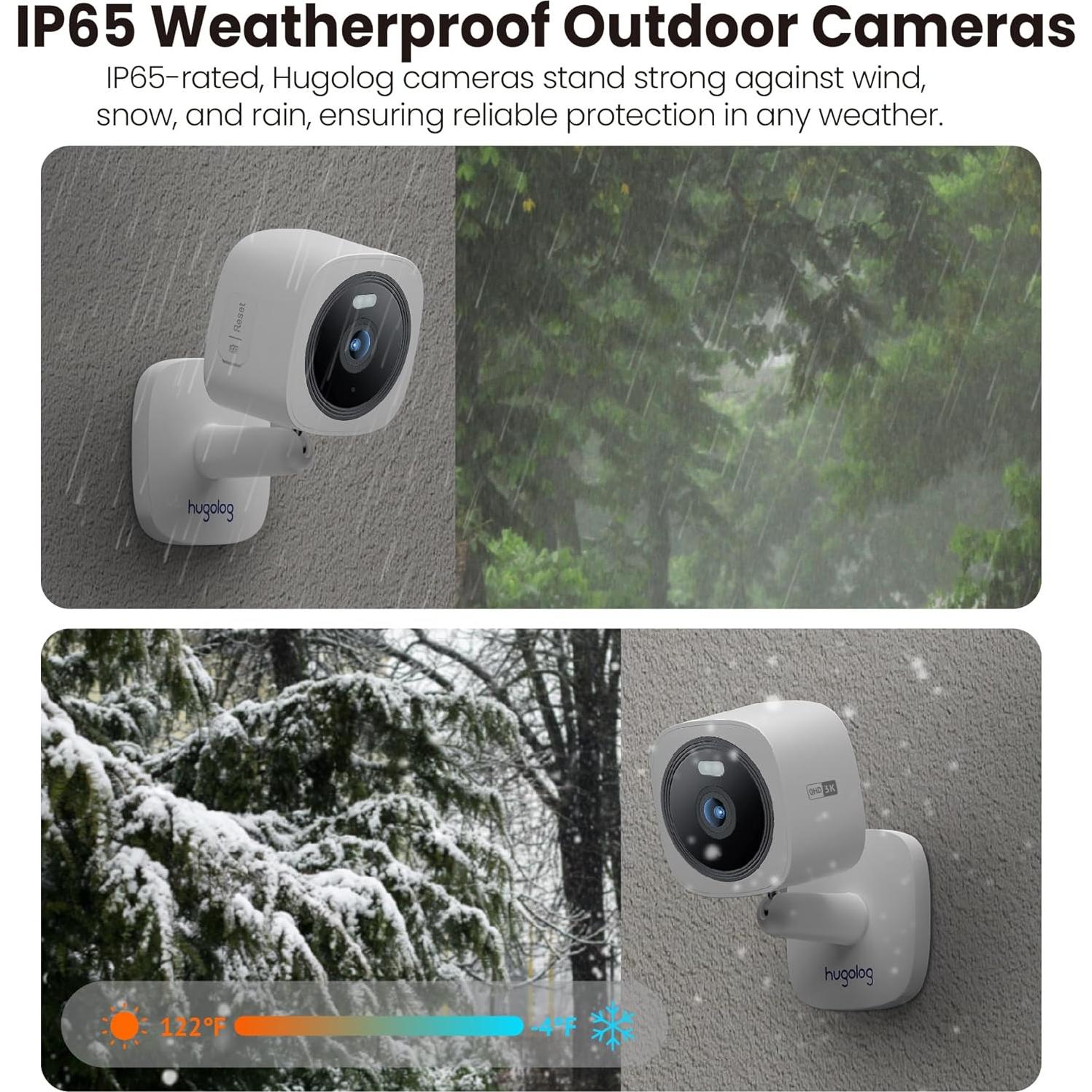 Cámaras de Seguridad Hugolog 3K 5MP con Visión Nocturna