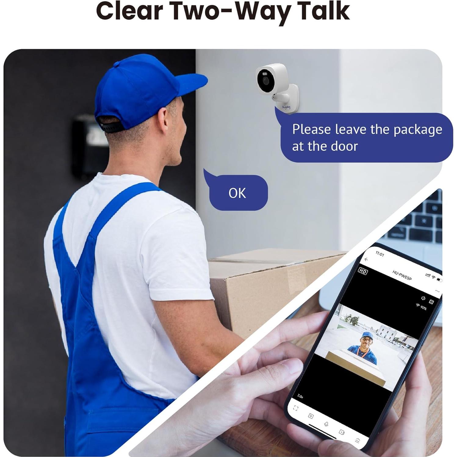 Cámaras de Seguridad Hugolog 3K 5MP con Visión Nocturna